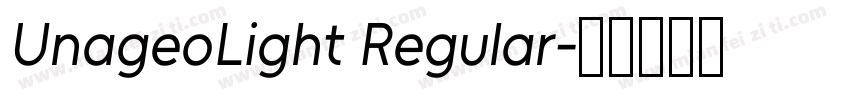 UnageoLight Regular字体转换